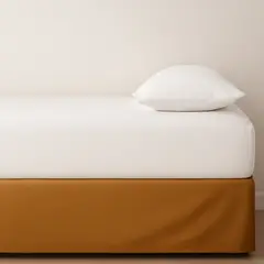 GENERICO - FALDON DE TARIMA KING 198CM x 203CM MINIMAL MICROFIBRA CAMELLO 30CM