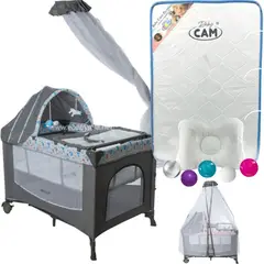 EBABY - Cuna Corral Dacora + Colchón con pelota