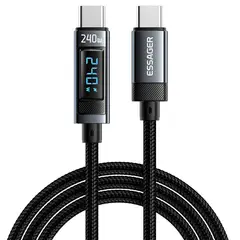 ESSAGER - Cable de carga rápida 240 W Tipo USB-C Para MacBook Sansung