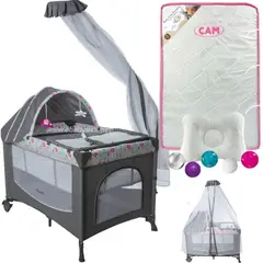 EBABY - Cuna Corral Dacora + Colchón con pelota