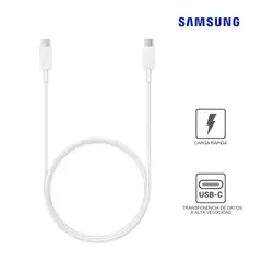 SAMSUNG - Cable De Carga USB-C A USB-C 5A 1M Max 100W  Blanco Ep-Dn975