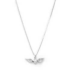 AMBAR JOYERIA - Collar Corazón Alado Plata 925