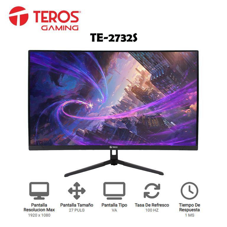 Monitor TE-2732S 27 Full HD Curvo VA 100Hz 1ms FreeSync HDMI