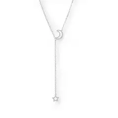 AMBAR JOYERIA - Collar Conti Luna y Estrella Calada Plata 925