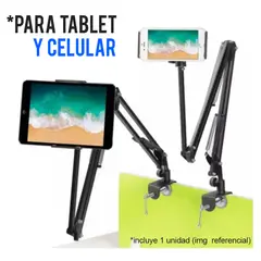 GENERICO - Brazo para Tablet y Celular Rack de aluminio Soporte Flexible IPAD