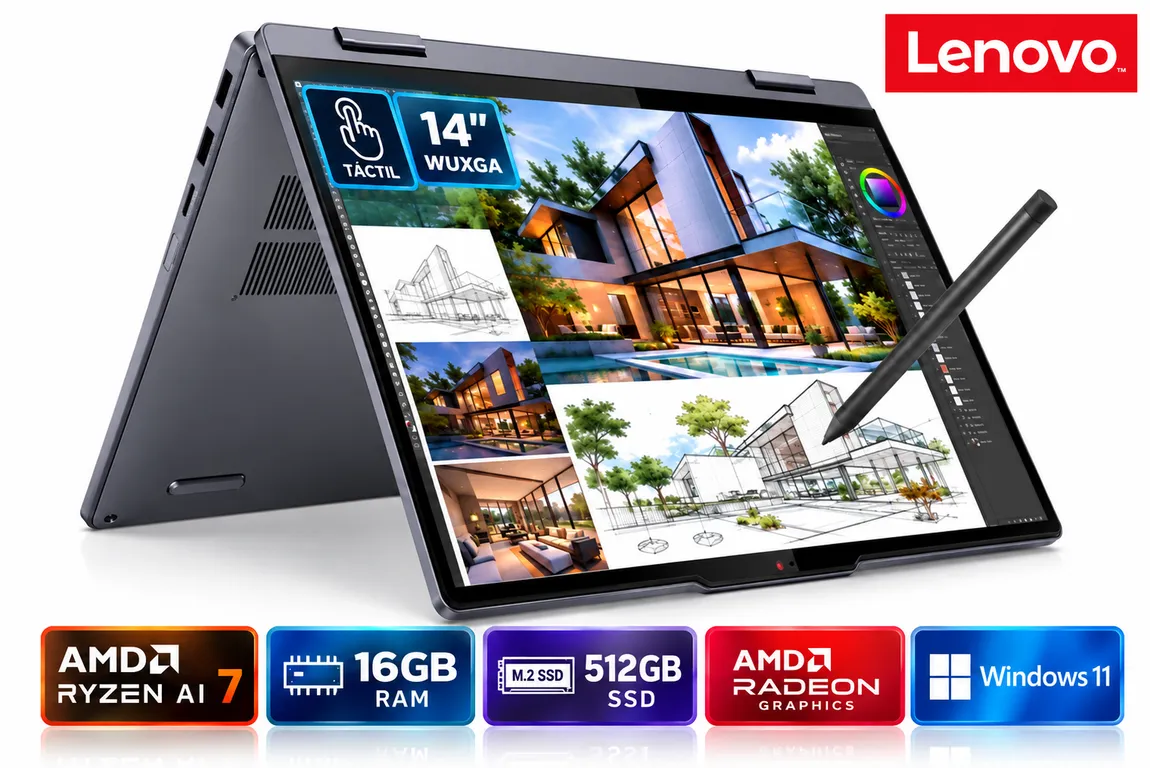 Laptop IdeaPad 5 14AKP10 AMD Ryzen AI 7 350 Ram 16GB SSD 512GB 14'' WUXGA Tactil