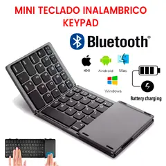 GENERICO - TECLADO MINI PLEGABLE TOUCHPAD RATON ANDROID IOS TABLET PC BLUETOOTH