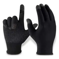 GENERICO - GUANTES ANTIDESLIZANTES PARA GAMER VIDEOJUEGOS NEGRO