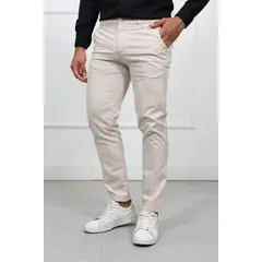 GENERICO - Pantalon de Vestir Lino Milano HEDS Crema