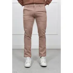 GENERICO - Pantalon de Vestir Lino Milano HEDS color Topo