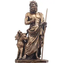 GENERICO - Escultura estatuilla de Hades Mitologico poliresina pintado en bronce