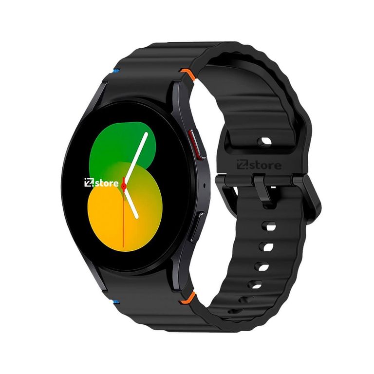 Correa Silicona Para Samsung Galaxy Watch 5 Liner Negro