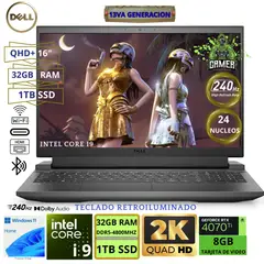DELL - Laptop Gamer G16-7630 16 Intel Core i9-13900HX 32GB RAM 1TB SSD NVIDIA GEFORCE RTX4070-8GB