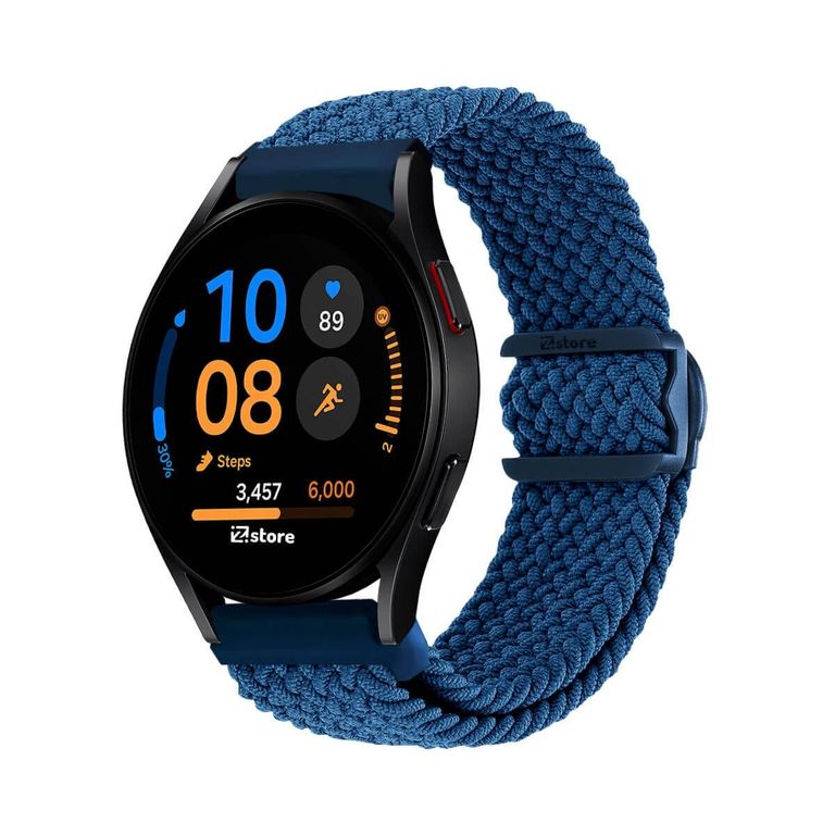 Correa de Nylon Para Samsung Galaxy Watch FE con Broche Azul Oscuro