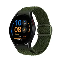 GENERICO - Correa de Nylon Para Samsung Galaxy Watch FE con Broche Verde Militar