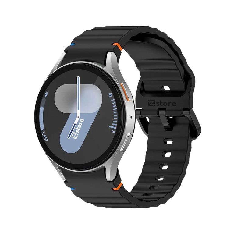 Correa Silicona Para Samsung Galaxy Watch 7 Liner Negro
