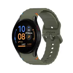GENERICO - Correa Silicona Para Samsung Galaxy Watch FE Liner Verde militar