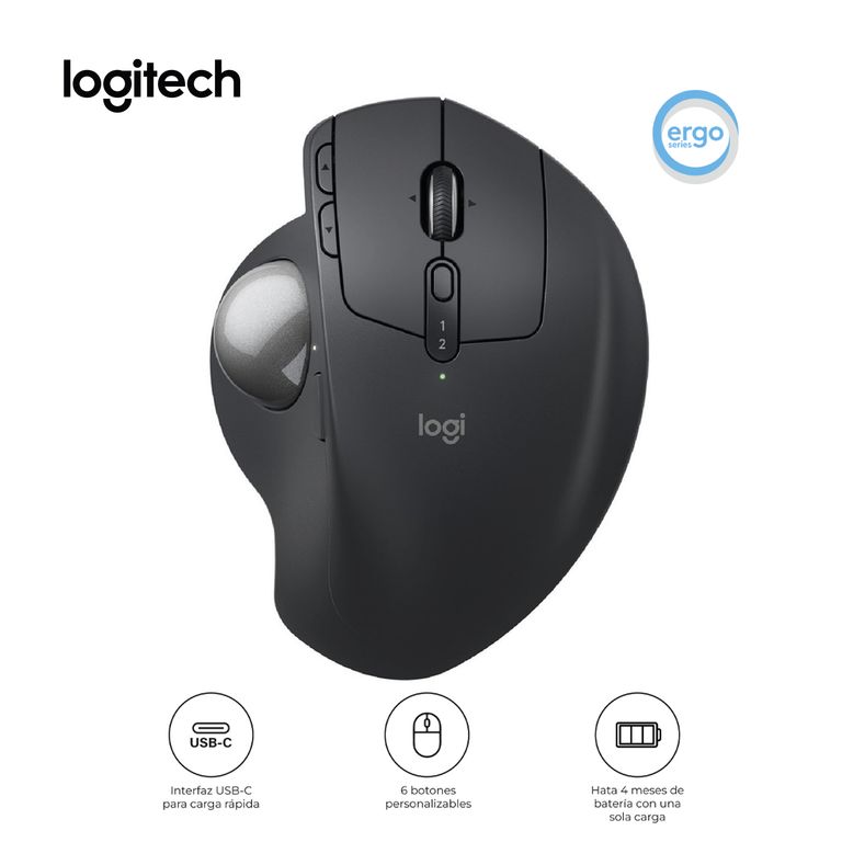 Mouse Mx Ergo S Advanced Trackball Wireless Bolt Bluetooth
