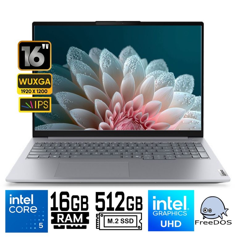 Laptop Lenovo ThinkBook 16 G8 IRL Intel Core 5 210H Ram 16Gb SSD 1Tb 16"WUXGA, Windows 11