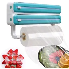 GENERICO - DISPENSADOR DE PAPEL TOALLA ALUMINIO Y FILM CON CORTADOR