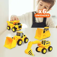 GENERICO - Pack6 Kit de 4 Carros Infantiles Y+Regalo Stickers