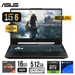 ASUS - LAPTOP TUF GAMING A15 FA506NCHN016 R5-7535HS RAM 16GB SSD 512GB RTX 3050 4GB 15.6" IPS WIN 11