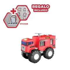 GENERICO - Pack12 Juguete Liviano de Bombero 30cm Y+Regalo Stickers