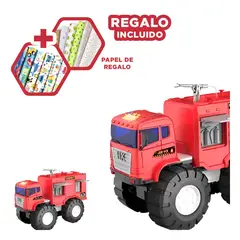 GENERICO - Pack12 Camion de Emergencia para Niños Y+Papel de Regalo