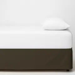 GENERICO - FALDON DE TARIMA QUEEN 152CM x 203CM MINIMAL MICROFIBRA MARRON CLARO 35CM