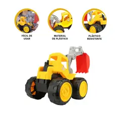 GENERICO - Pack6 Excavadora de Juguete Amarillo Y+Regalo Agendita