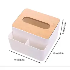 GENERICO - PORTA TISSUES CON TAPA DE BAMBÚ