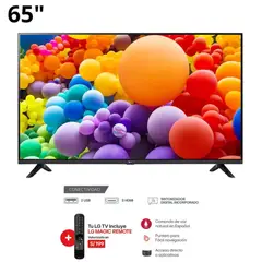 LG - Televisor 65 Pulg. LED Smart TV 4K UHD con Thinq AI 65UT7300PSA l Control Magic