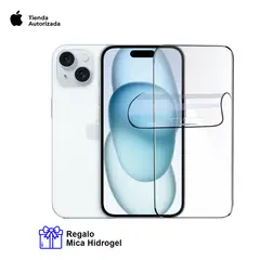 APPLE - IPHONE 15 PLUS 128GB VERSION CHIP FISICO AZUL + MICA HIDROGEL