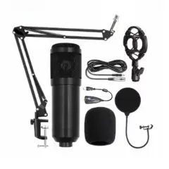 SEISA - Kit Micrófono Condensador Profesional Brazo Soporte Antipop BM800TZ