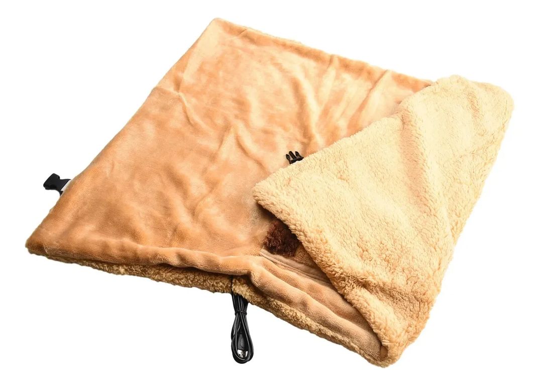 MANTA DE CALEFACCIÓN ELÉCTRICA MULTIFUNCIÓN USB CAMELLO