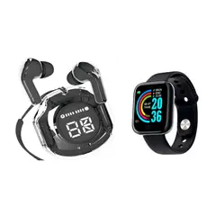 GENERICO - Smartwatch D20 + audífono AIR39 Negro
