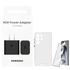 SAMSUNG - Adaptador 45w + Case Space Con Vidrio Para S25 Ultra