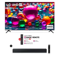 LG - Televisor 75 UHD 4K Smart TV ThinQ AI 75UA8050PSA 2025 + Soundbar