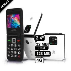 LOGIC - Celular Z3L 4G Plegable Botones Grandes para Adulto Mayor y Botón SOS