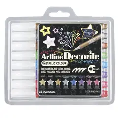 ARTLINE - Marcadores Punta Pincel x8 Decorite Metallic
