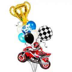 GENERICO - Globos de motocicleta Formula 1 + Copa