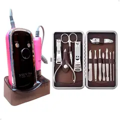 GENERICO - Pulidor Eléctrico De Uñas + Set Manicura Pedicura 12 Piezas