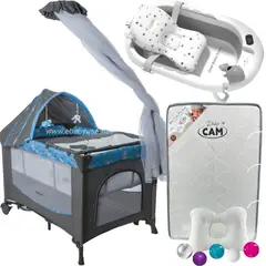 EBABY - Cuna Corral Dacora con Colchón + Bañera