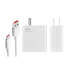 XIAOMI - Cargador 67W carga rápida tipo C Original Cubo+Cable