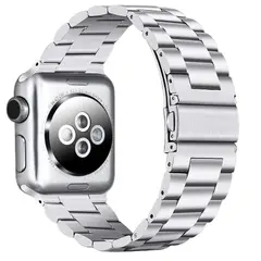 GENERICO - Correa Acero Eslabón Clásico para Apple Watch 45mm - PLATEADO