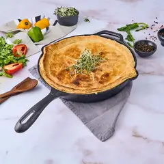 VICTORIA - Sartén 30 Cm 3 Litros Hierro Fundido Inducción Precurado