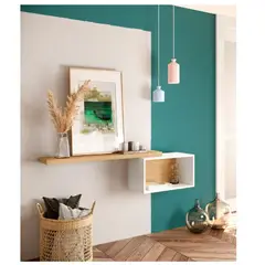 TU MESITA - Recibidor Clásico Flotante Gaspar color BlancoDuna