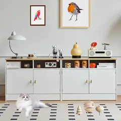 TU MESITA - Muebles de Gato con Espacio para Arenero Zaca BlancoDuna