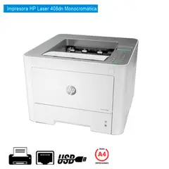 HP - IMPRESORA LASERJET PRO 408DN BN 7UQ75A LAN USB