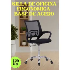 GENERICO - SILLA OFICINA ESCRITORIO GIRATORIO ERGONÓMICA TRANSPIRABLE BASE DE ACERO